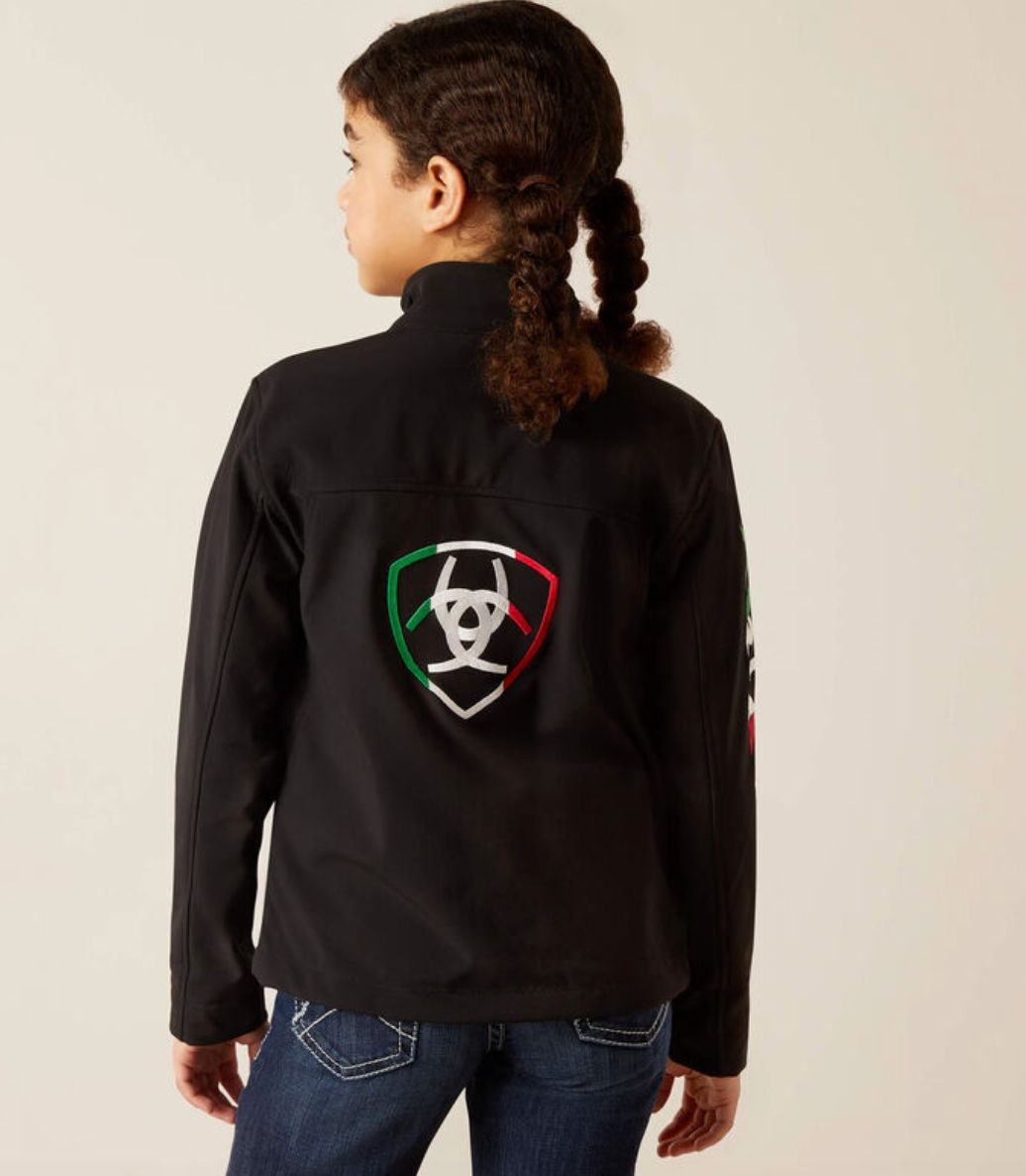 Ariat Kids New Mexico Softshell Brand Black Jacket 10043053
