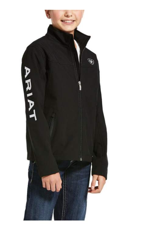 Ariat Unisex Youth Black New Team Softshell Jacket 10028657