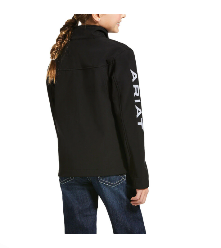 Ariat Unisex Youth Black New Team Softshell Jacket 10028657