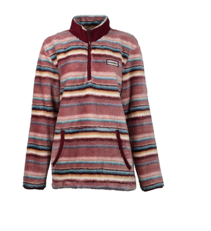 Women’s Hooey Pink Stripe Fleece Pullover HFP006PKST
