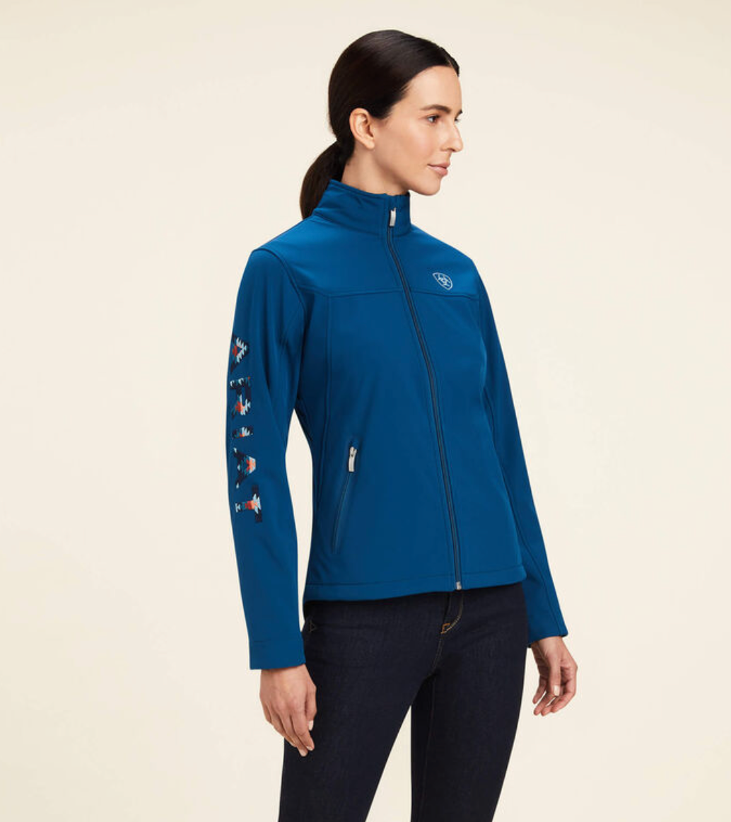 ARIAT WOMEN'S NEW TEAM SOFTSHELL NIGHT SKY BLANKET JACKET-10041277