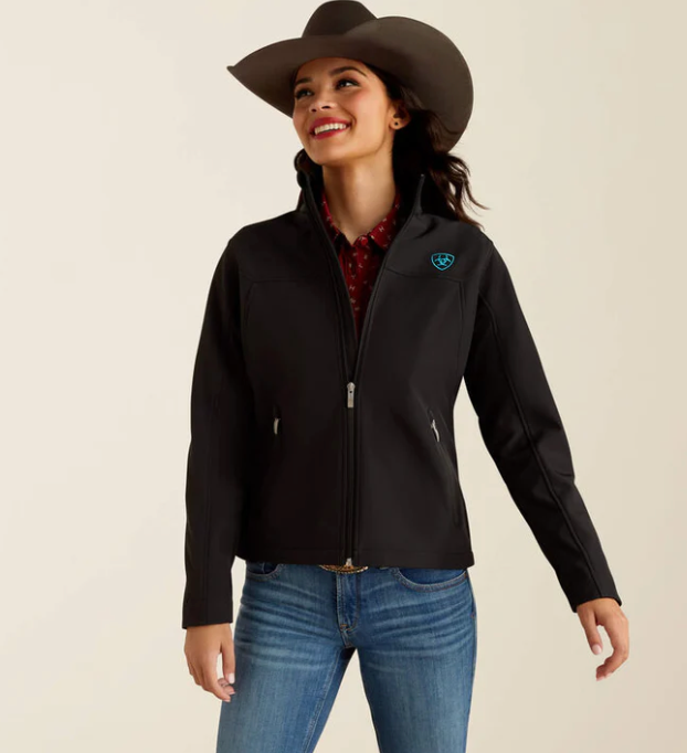 Ariat Womens New Team Softshell Jacket - Black|Serrano Southwest Print 10051977