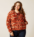 ARIAT BERBER SNAP FRONT SWEATSHIRT BURT BRICK PRINT P23085