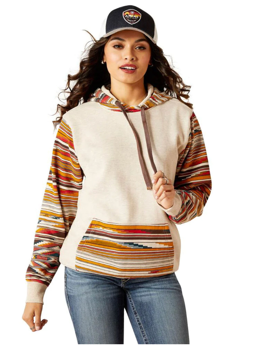 Ariat Women's Chimayo Print Sunset Saltillo Hoodie Sweatshirt - 10046245