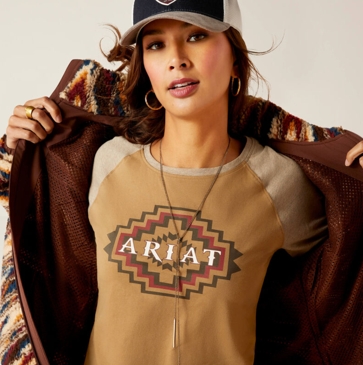 Ariat: Ladies Chimayo Sunset Saltillo Fleece Jacket-10046023