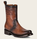 Cuadra Men's Embroidery and Engraved Dress Boot CU625 - Satro Castano