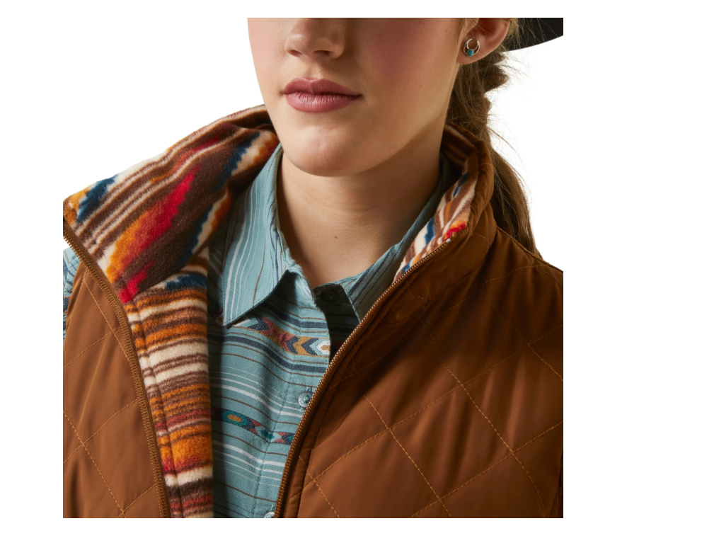 Ariat Ladies Dilon Chimayo Chestnut Horse Brown Vest 10046059