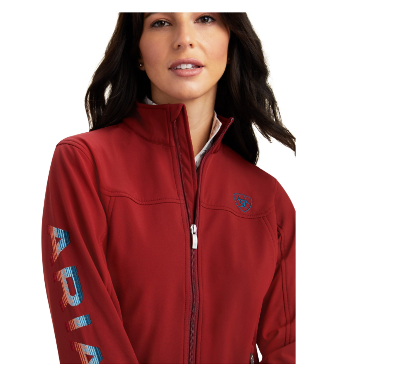 Ariat® Ladies New Team Softshell Red & Serape Jacket 10041280