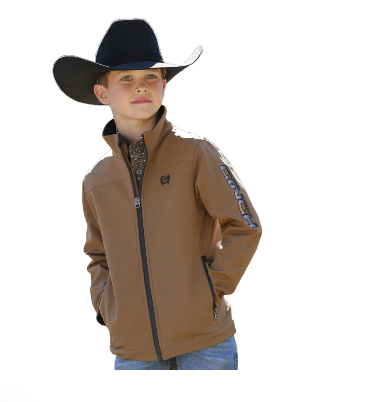 Cinch Youth Boy's Solid Bonded Brown Jacket MWJ5070005