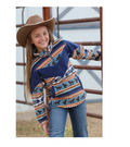 Cruel Denim Girls Western Navy Pullover CWK8640002