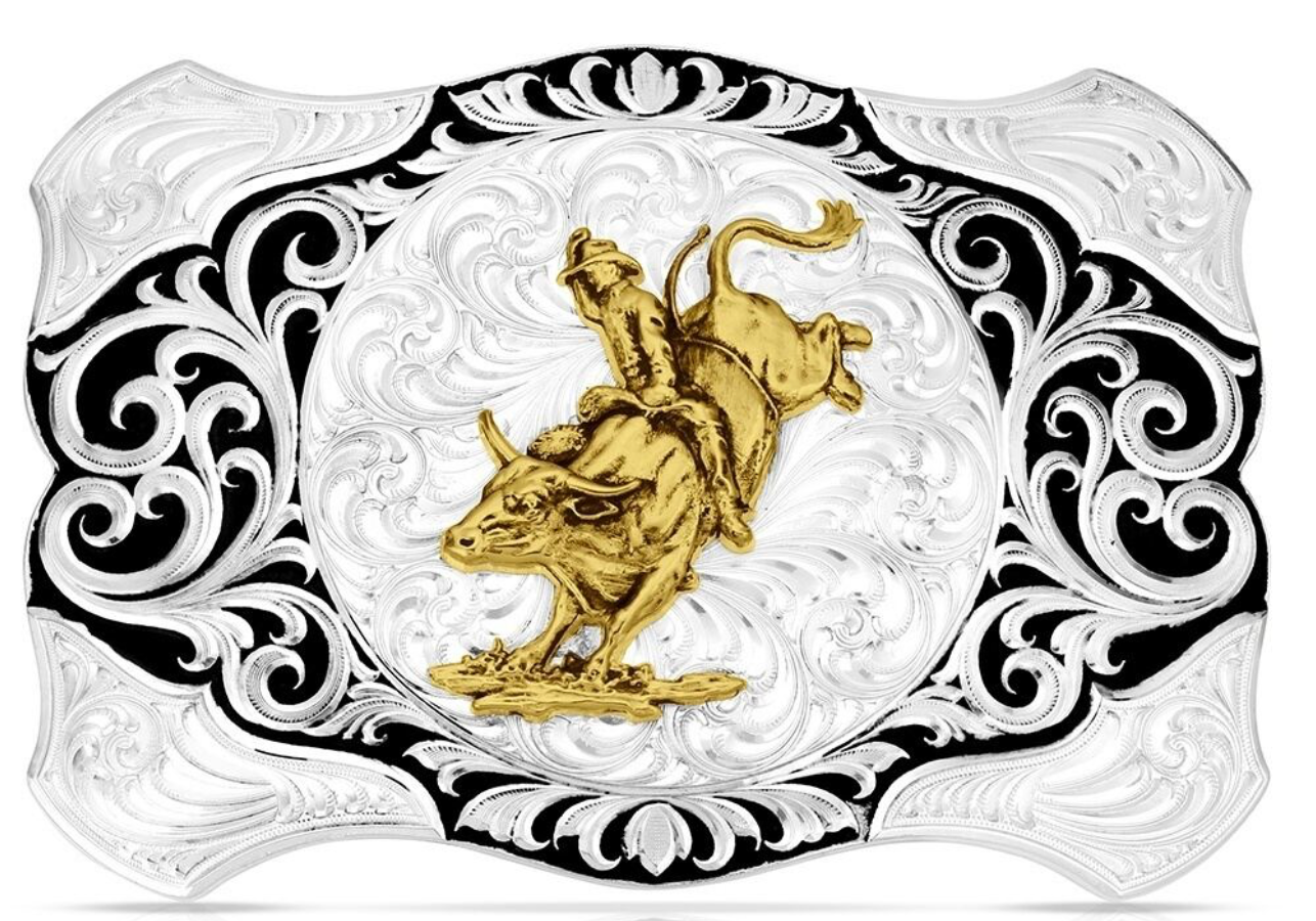 Painted Canyon Buckle with Bull Rider - 57510-205H