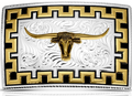 Honor and Grit Buckle with Longhorn - 55510-767M