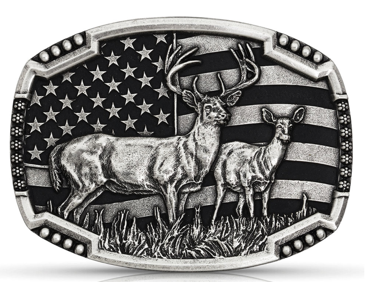 Montana Silversmith Buckle Matched Pair Deer Buckle - A785S