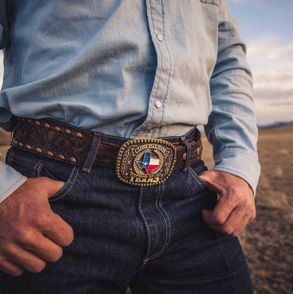 Montana Silversmiths Texas Lone Star State Buckle A955
