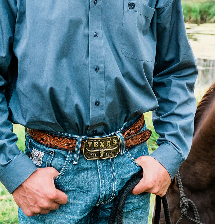 Montana Silversmiths Classic TEXAS Longhorn Buckle A843