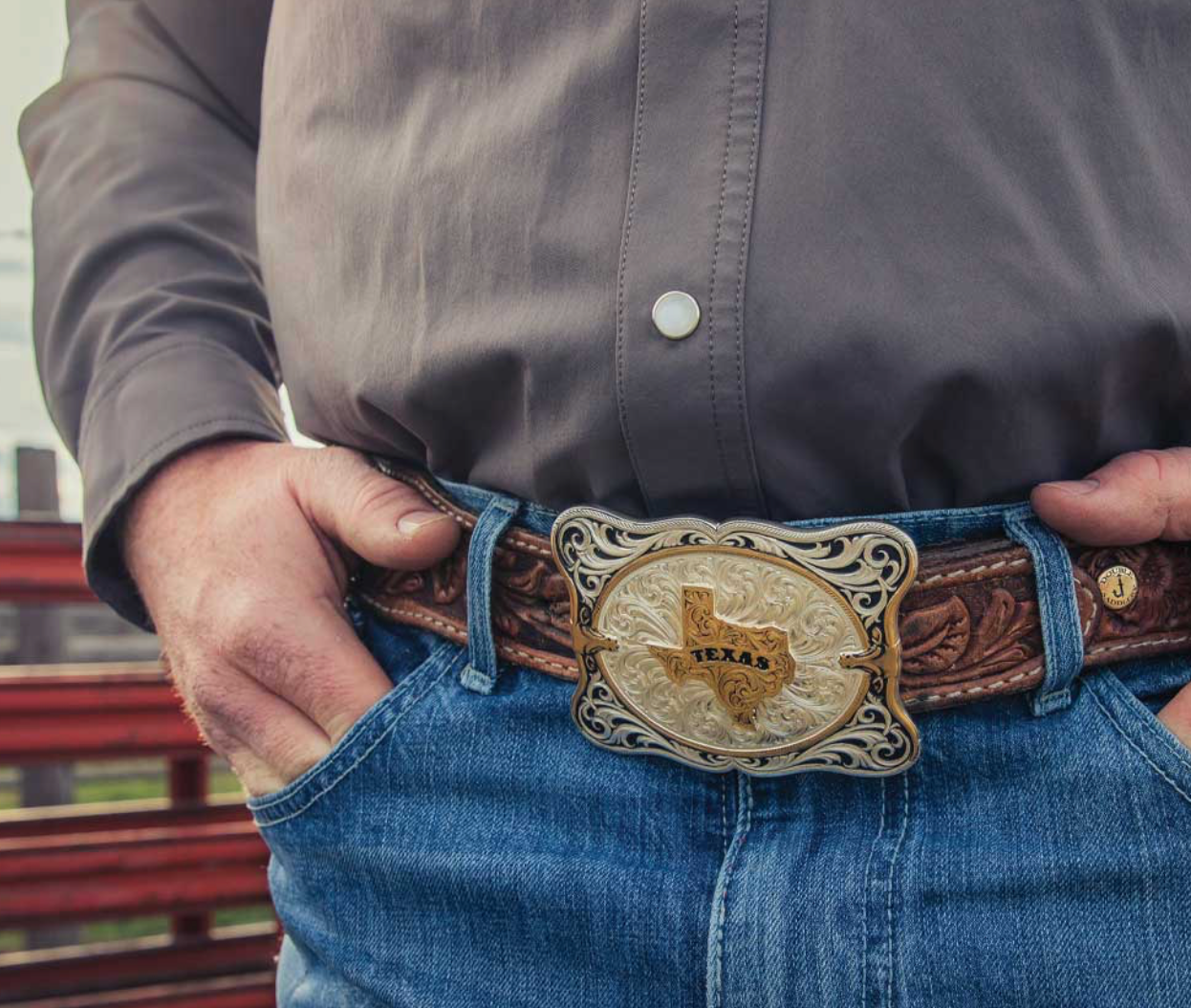 Montana Silversmith The Cattlemen Buckle with State of Texas - 55610-610TX