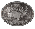 Montana Belt Buckle "Gunmetal Outdoor Series Wild Elk" 25610EMA