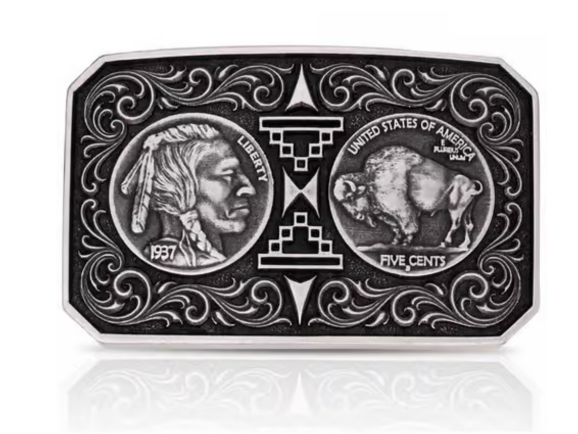 Montana Silversmiths Westward Way Belt Buckle - A1055S