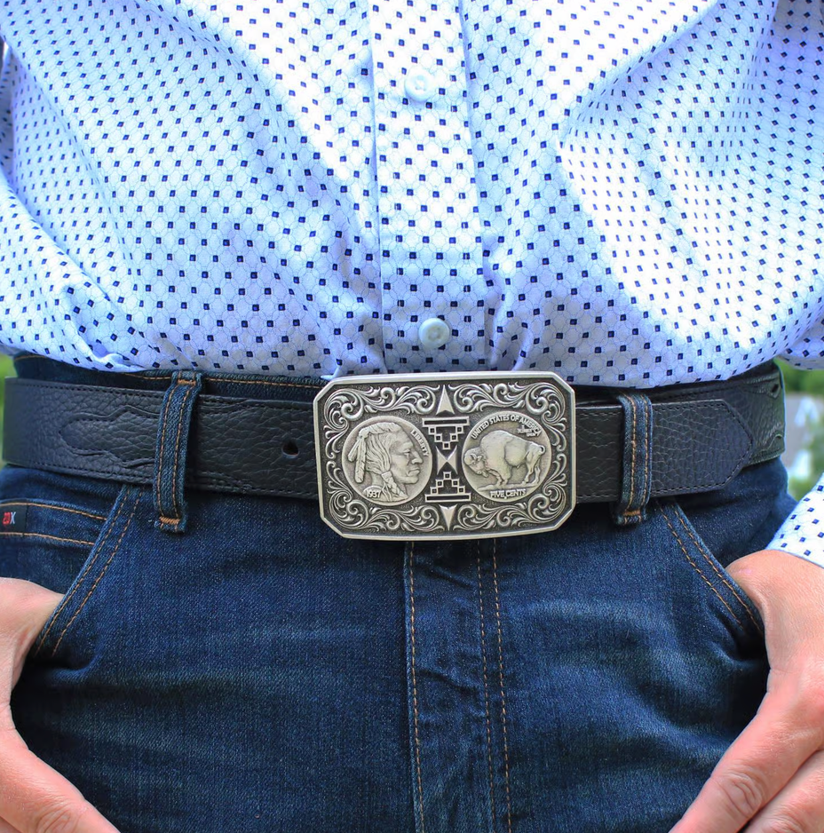 Montana Silversmiths Westward Way Belt Buckle - A1055S