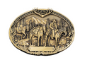 Montana Silversmith Accessories - Pack Horses and Rider Brass Heritage Attitude Belt Buckl-60789C