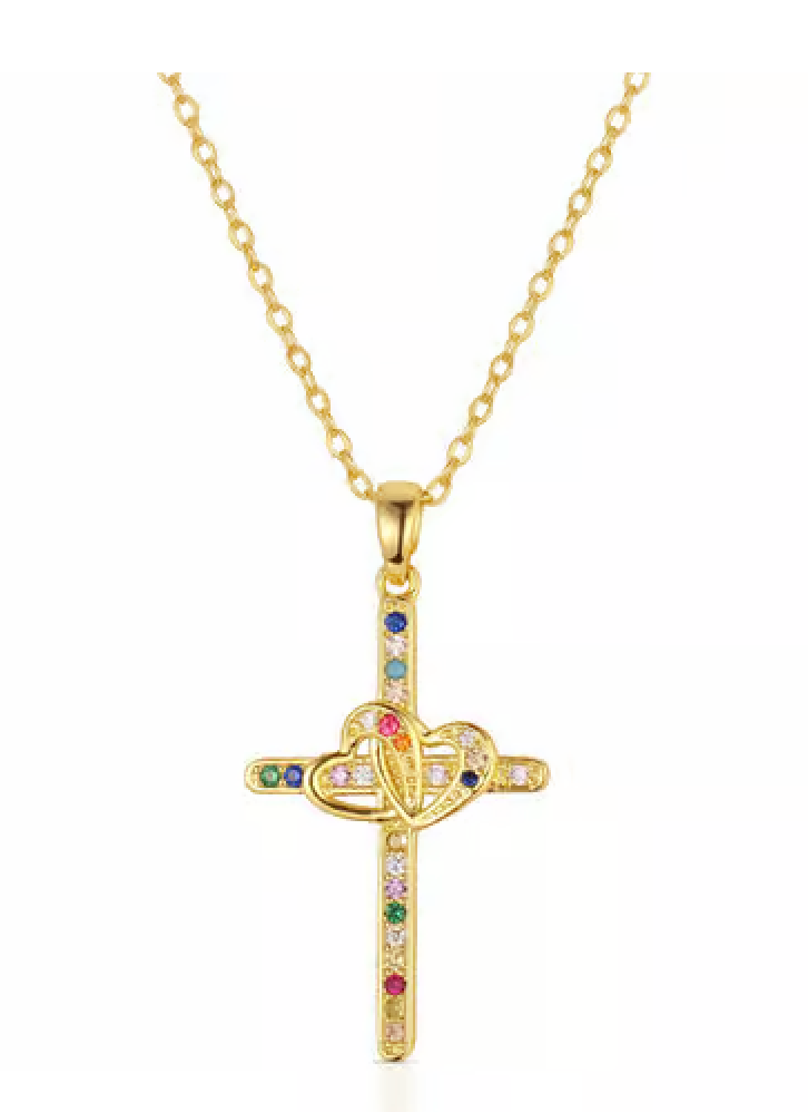Montana Silversmiths Women's Northern Lights Cross Necklace - NC6475