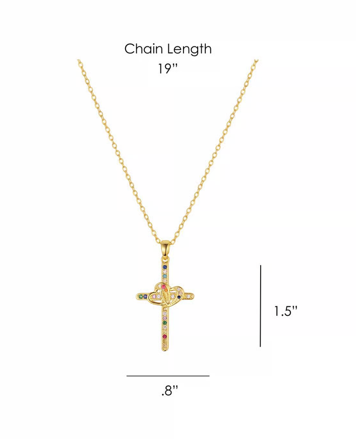 Montana Silversmiths Women's Northern Lights Cross Necklace - NC6475