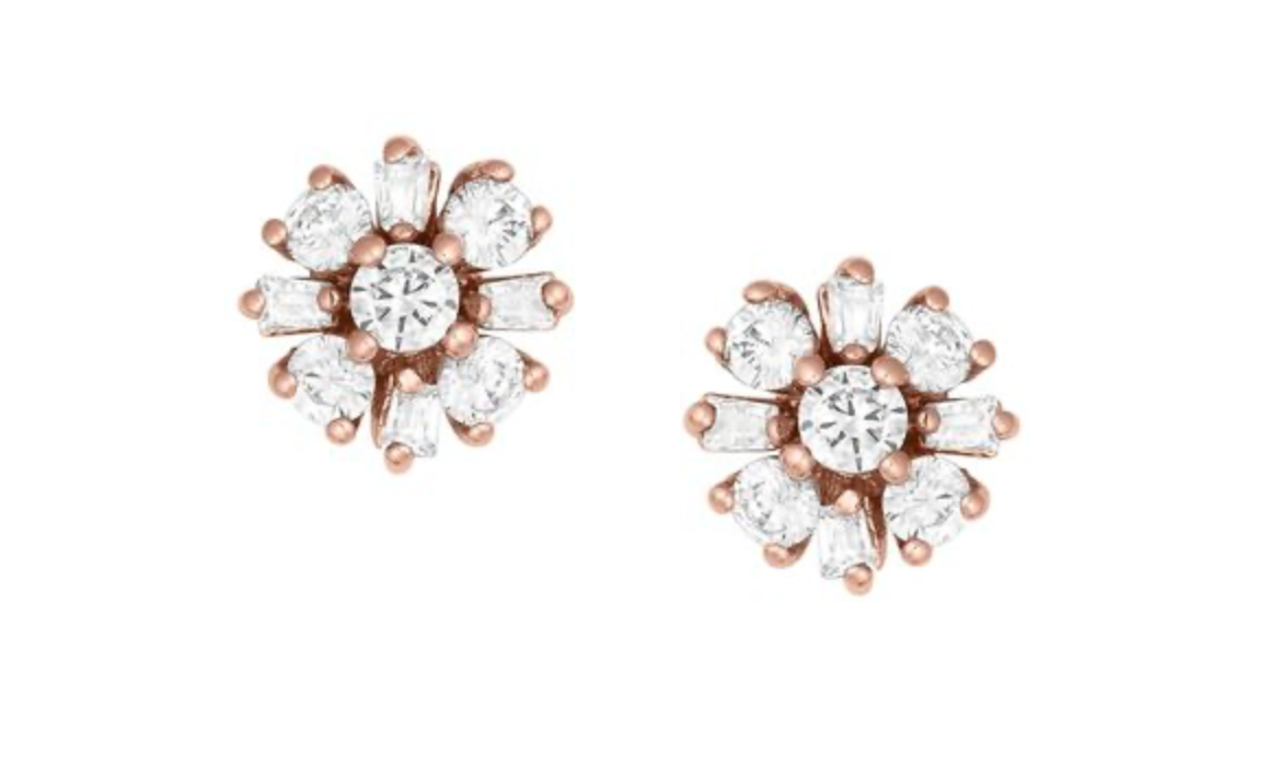 Montana Silversmith Simply Brilliant Rose Flower Earrings ER3874RG