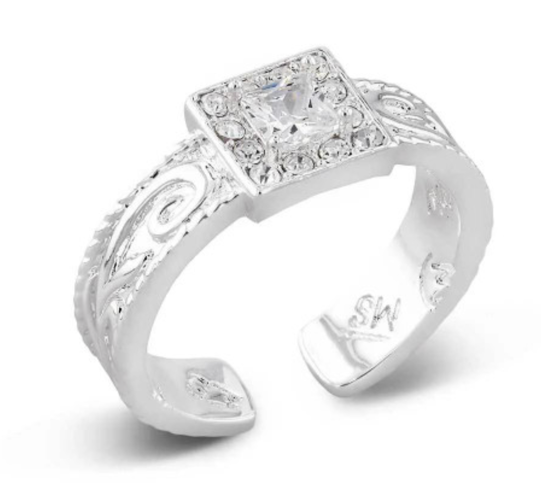 Montana Silversmiths Women's Silver Desert Whirl Engraved Ring- RG6456