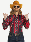 Rock & Roll Men's Medallion Print Shirt - BMN2S07656