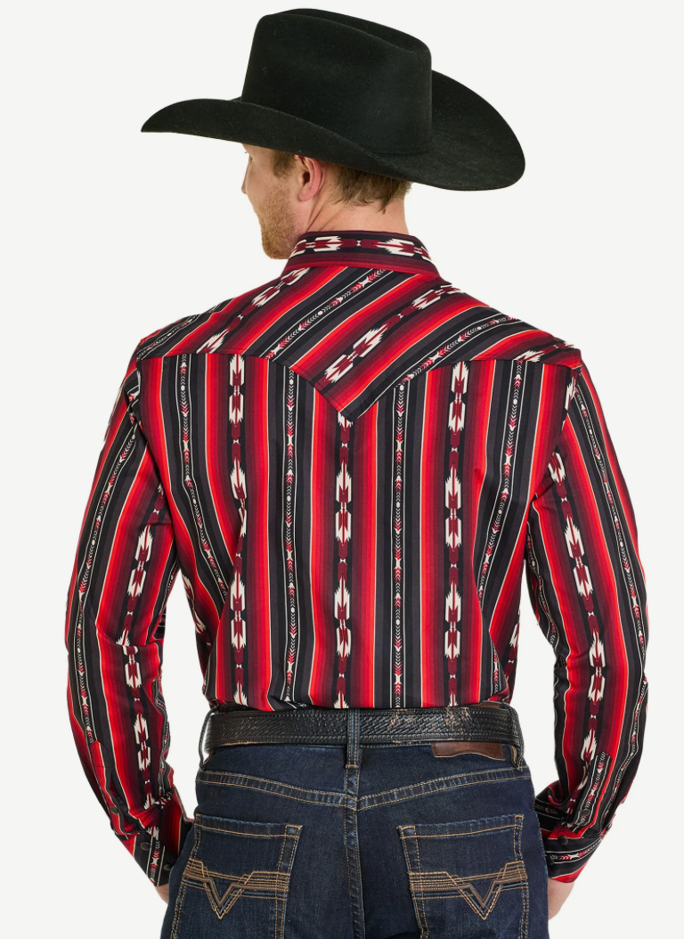 Rock & Roll Men's Medallion Print Shirt - BMN2S07656