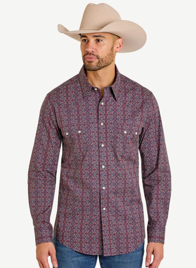 Rock & Roll SLIM FIT BOOT STITCH LONG SLEEVE SNAP SHIRT-BMN2S07658