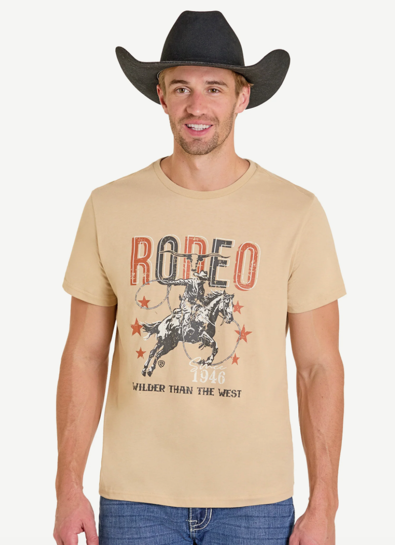 ROCK & ROLL UNISEX RODEO RIDER GRAPHIC TEE - BU21T07855