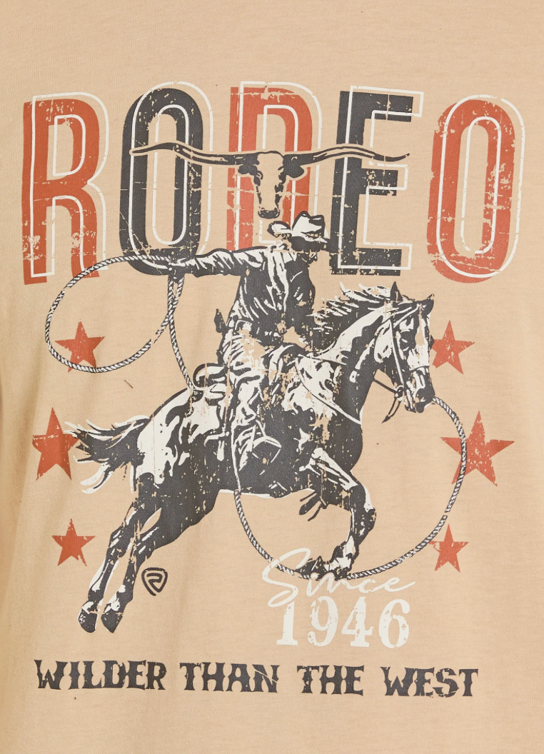 ROCK & ROLL UNISEX RODEO RIDER GRAPHIC TEE - BU21T07855