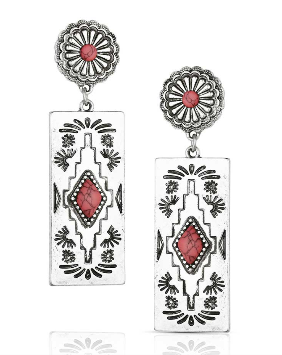 Montana Attitude Bar B Pink Earrings-AER6356