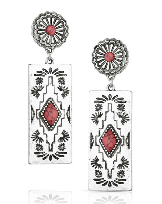 Montana Attitude Bar B Pink Earrings-AER6356