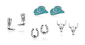 Montana Attitude Boot Scootin Post Earring Set-AER6241
