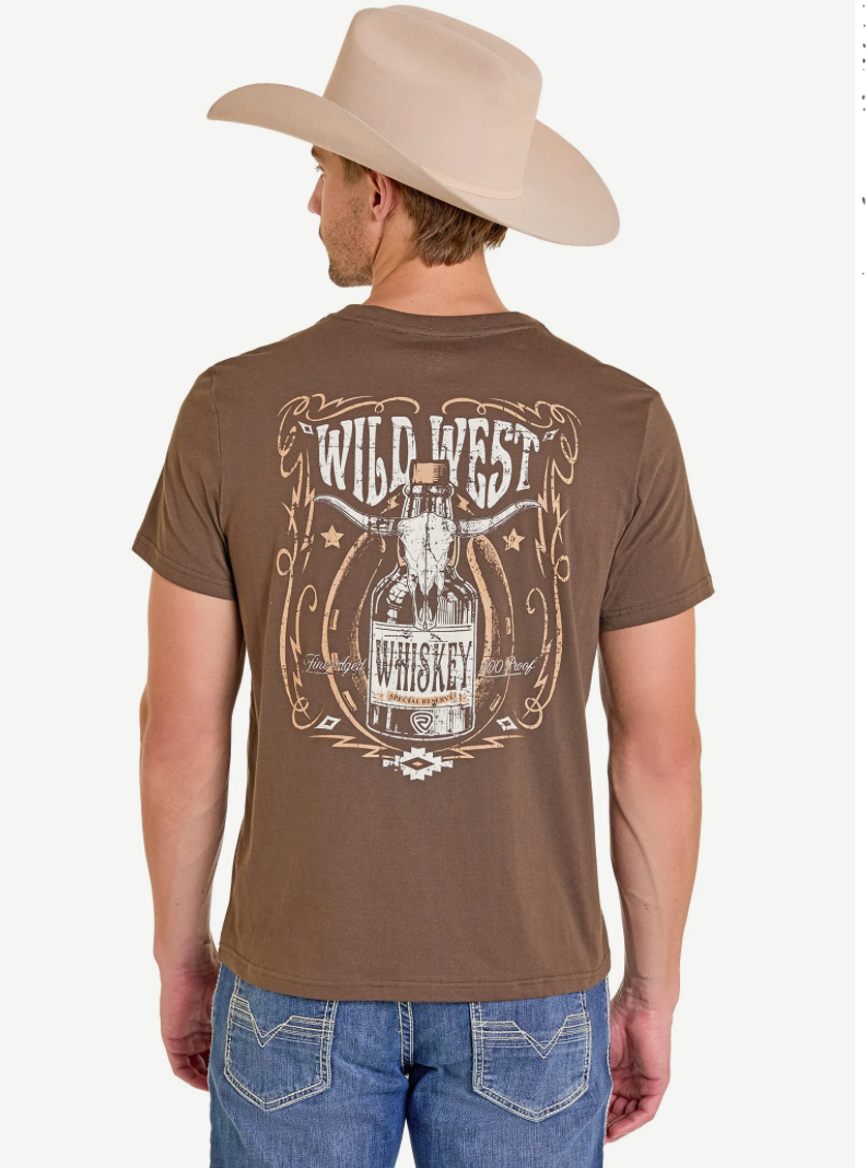 ROCK & ROLL UNISEC WILD WEST WHISKEY GRAPHIC TEE-BU21T07860