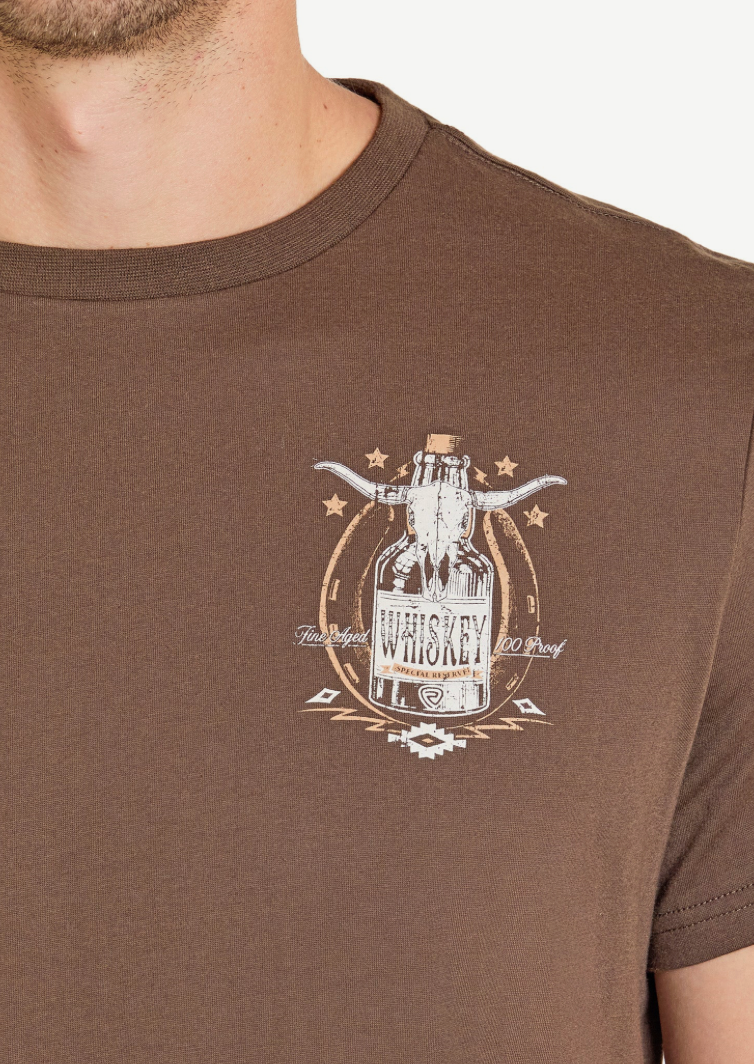 ROCK & ROLL UNISEC WILD WEST WHISKEY GRAPHIC TEE-BU21T07860