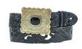 HOOEY - ROGUE - BLACK W/FILIGREE CUTOUTS BELT -HWBLT032