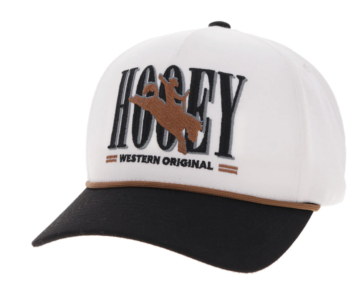 HOOEY CAP "WILD RIDE" HAT WHITE/BLACK - 2669T-WHBK