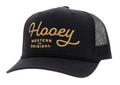 HOOEY CAP - OG - BLACK W/GOLD STITCHING HAT- 2160T-BK