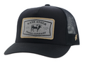 HOOEY - RANK STOCK - HAT BLACK W/RECTANGLE PATCH - 2561T-BK