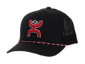 HOOEY - STERLING - HOOEY HAT BLACK W/WHITE & RED HOOEY LOGO - 2506T-BK