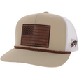 HOOEY - LIBERTY ROPER - TAN/WHITE W/LEATHER PATCH - 2610T-TNWH