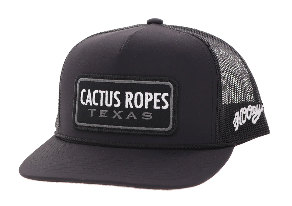 HOOEY - CR125 - CACTUS ROPES HAT BLACK/WHITE -CR125