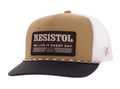 HOOEY - RESISTOL - HAT TAN & WHITE W/BLACK & RED PATCH - 2552T-TNWH