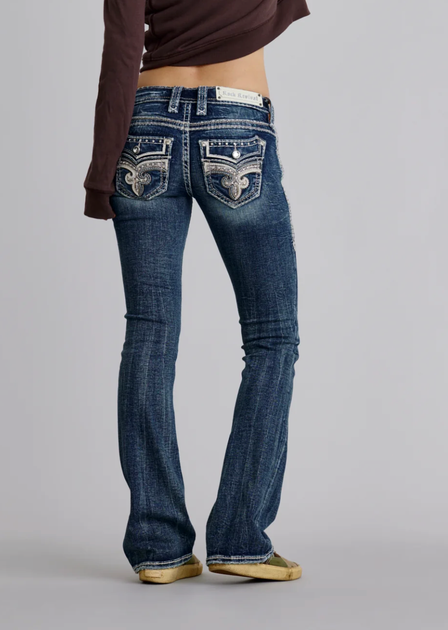 ROCK REVIVAL AILANI LOW-RISE BOOTCUT B201 JEANS- RP3337B201L