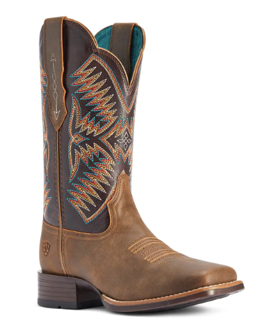 Ariat® Ladies Odessa StretchFit Brown & Burnished Pewter Boots 10042386