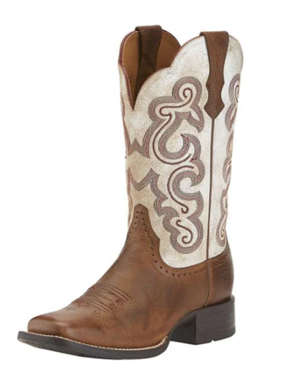 10015318 Ariat Women's Quickdraw Western Cowboy Boot Sandstorm