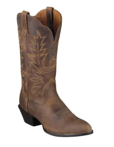 Ariat Ladies Heritage Western R Toe Boot – Distressed Brown 10001021
